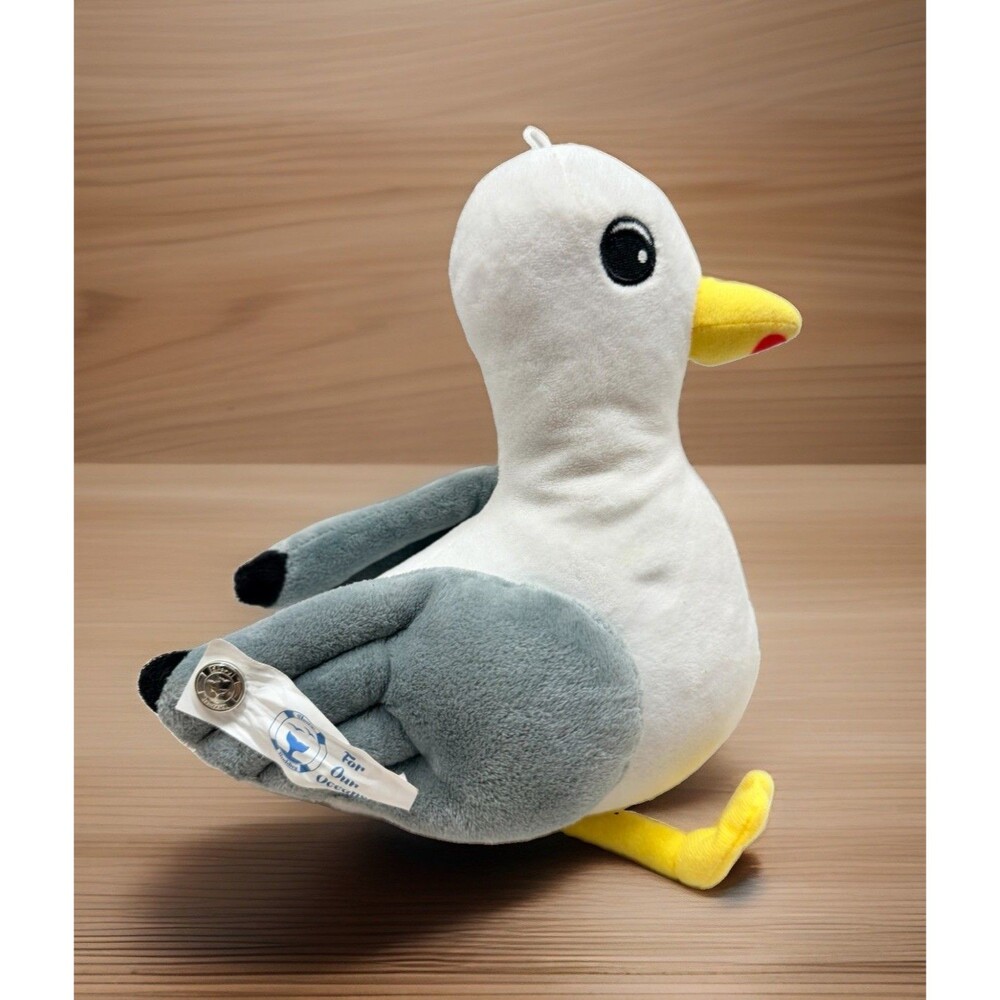 Shore Buddies Stephen Seagull 12” Plush Bird With Sound Realistic Gull Sounds
